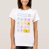 Cute Maths Calculator T Shirt for Kids School (Voorkant)
