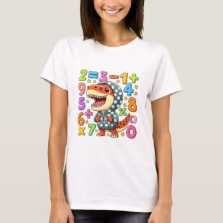 Cute Maths Dinosaur Monster T-shirt voor kinderen