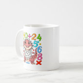 Cute Maths Dinosaur Numbers Mug for Kids Koffiemok (Voorkant links)