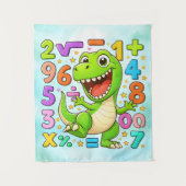 Cute Maths Dinosaur Numbers Poster for Kids Wandkleed (Voorkant)