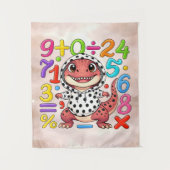 Cute Maths Dinosaur Numbers Poster for Kids Wandkleed (Voorkant)