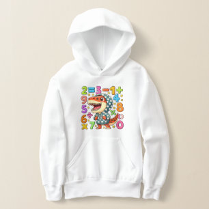 Cute Maths Dinosaurus Hoodie voor Kinderen School