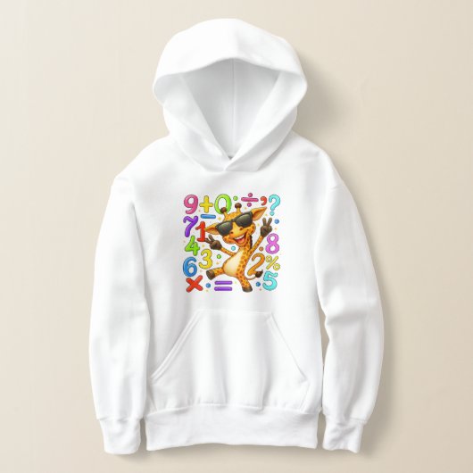 Cute Maths Fox Numbers Hoodie for Kids (Laagn)
