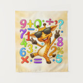 Cute Maths Giraffe Numbers Poster for Kids Wandkleed (Voorkant)