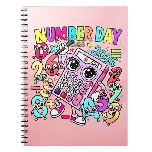 Cute Maths Number Day Notebook for Primary School Notitieboek (Voorkant)