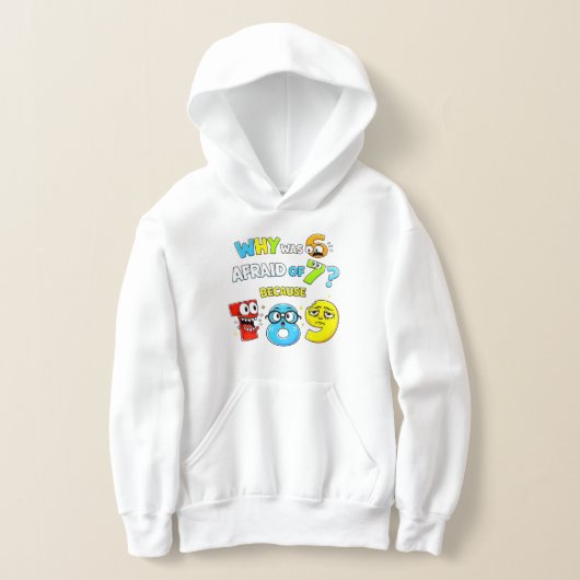 Cute Maths Numbers Cartoon Hoodie Kids UK Learning (Laagn)