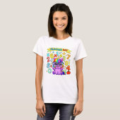 Cute Maths Numbers Elephant Cartoon T Shirt Kids!! (Voorkant volledig)