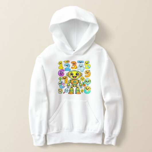 Cute Maths Numbers Emoji Cartoon Hoodie Kids UK!! (Laagn)