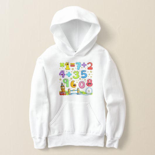 Cute Maths Numbers Equations Hoodie for Kids (Laagn)