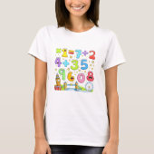 Cute Maths Numbers Equations T Shirt for Kids (Voorkant)