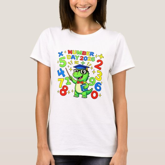 Cute Maths Numbers Frog Number Day T Shirt KidsUK! (Voorkant)