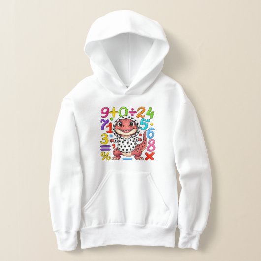 Cute Maths Numbers Hoodie voor Kinderen School (Laagn)