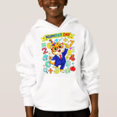 Cute Maths Numbers Mouse Number Day Hoodie Kids UK (Voorkant)