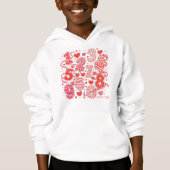 Cute Maths Numbers Pattern Hoodie for Kids (Voorkant)