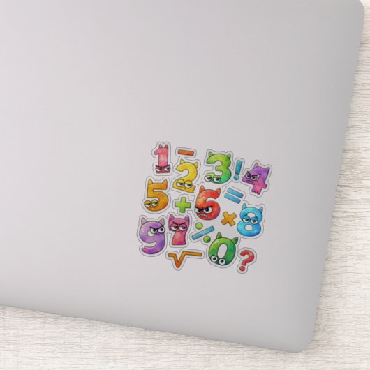 Cute Maths Numbers Sticker for Kids Learning UK (Detail)