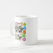 Cute Maths Puppy Numbers Mug for Kids Koffiemok (Voorkant links)