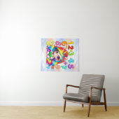 Cute Maths Unicorn Numbers Poster for Kids Wandkleed (In Situ (horizontaal))