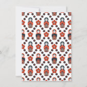 Cute Matryoshka Nesting Doll Kerstmis Kaart (Achterkant)