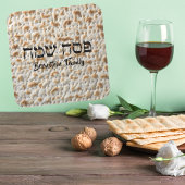 Cute Matzah Jewish Holiday Hebrew Passover Vierkante Sticker