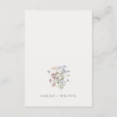 Cute Meadow Floral WreatPhoto Wedding RSVP Informatiekaartje (Achterkant)