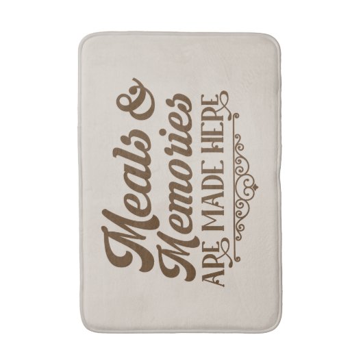 Cute meals memories word art  badmat (Voorkant Verticaal)