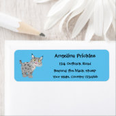 Cute mean bobcat lynx cartoon etiket (Insitu)