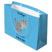 Cute mean bobcat lynx cartoon groot cadeauzakje (Achterkant Gekanteld)
