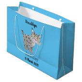 Cute mean bobcat lynx cartoon groot cadeauzakje (Voorkant Gekanteld)