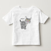 Cute mean bobcat lynx cartoon kinder shirts (Voorkant)