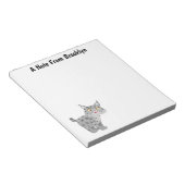 Cute mean bobcat lynx cartoon notitieblok (Schuin)