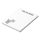 Cute mean bobcat lynx cartoon notitieblok (Linkerzijde)