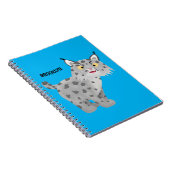 Cute mean bobcat lynx cartoon notitieboek (Rechterzijde)