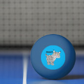Cute mean bobcat lynx cartoon pingpongbal (Net)