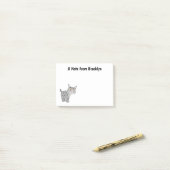 Cute mean bobcat lynx cartoon post-it® notes (Op bureau)