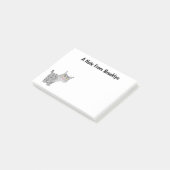 Cute mean bobcat lynx cartoon post-it® notes (Schuin)