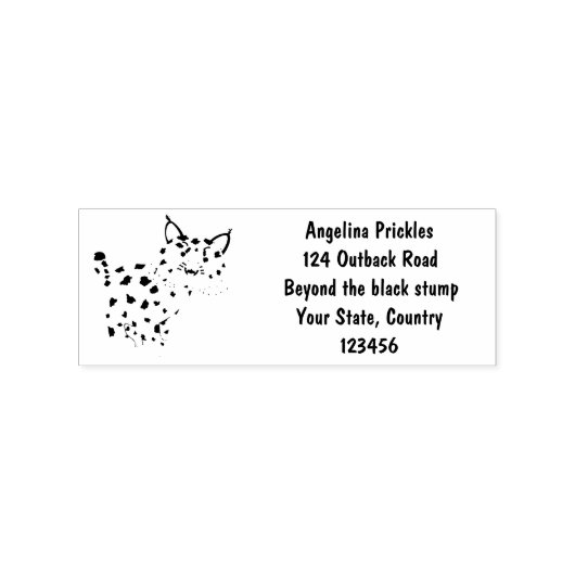 Cute mean bobcat lynx cartoon rubberstempel (Afrduk)