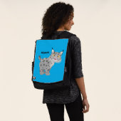 Cute mean bobcat lynx cartoon rugtassen (Gedragen)
