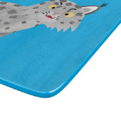 Cute mean bobcat lynx cartoon snijplank (Hoek)