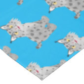 Cute mean bobcat lynx cartoon tafelkleed (Gekanteld)