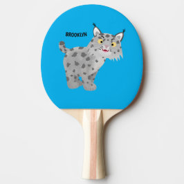 Cute mean bobcat lynx cartoon tafeltennisbatje
