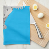 Cute mean bobcat lynx cartoon theedoek (Quarter Fold)