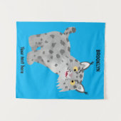 Cute mean bobcat lynx cartoon wandkleed (Voorkant (horizontaal))