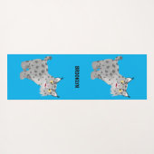 Cute mean bobcat lynx cartoon yogamat (Achterkant (horizontaal))