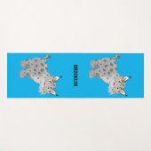 Cute mean bobcat lynx cartoon yogamat (Voorkant (horizontaal))