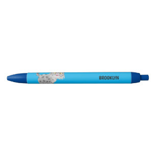 Cute mean bobcat lynx cartoon zwarte inkt pen