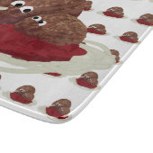 Cute Meatball Eating Spaghetti Snijplank (Hoek)