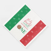 Cute Meatball First Birthday Party Servet (Hoek)