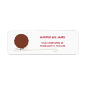 Cute Meatball Spaghetti Food Return Address Label (Voorkant)