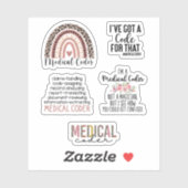 Cute Medical Coder Sticker Pack, Medische Codering (Vel)