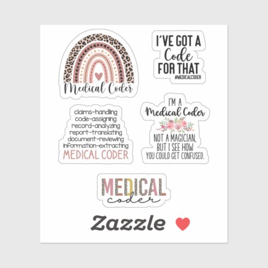 Cute Medical Coder Sticker Pack, Medische Codering (Vel)